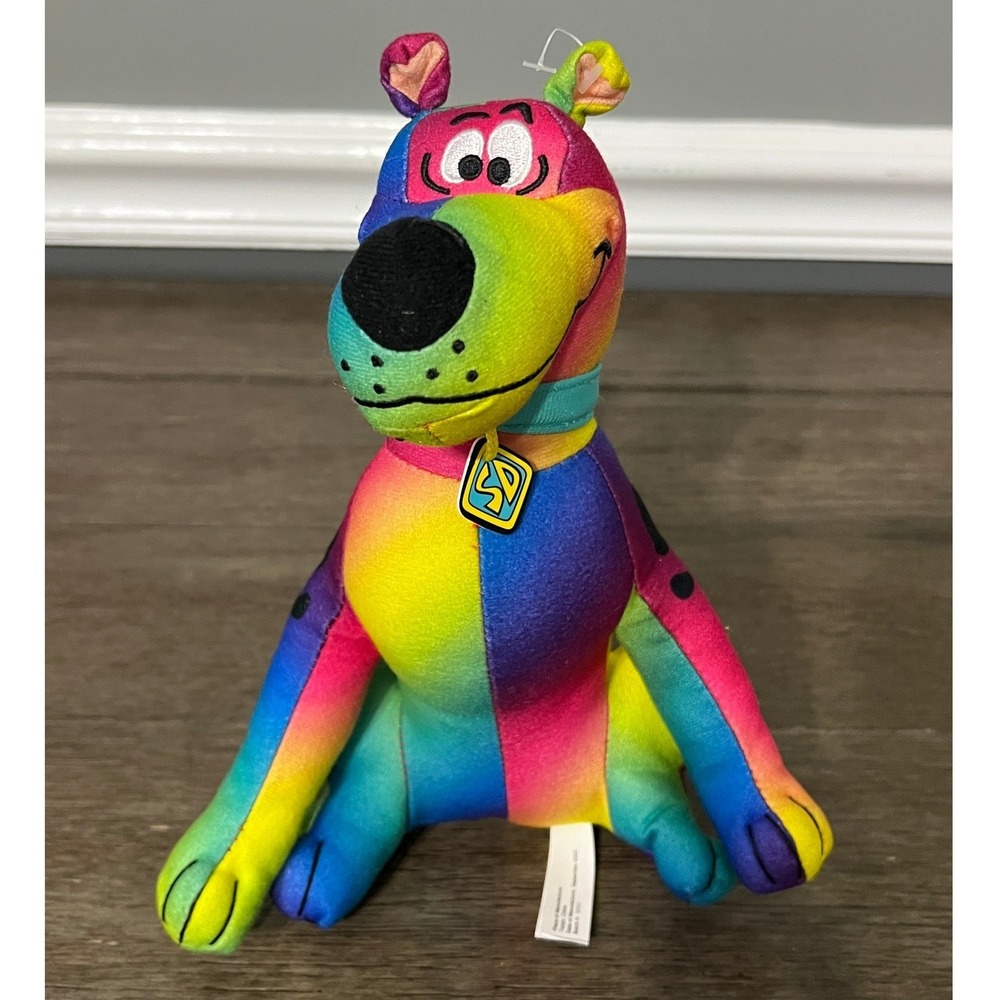 Scoob Scooby Doo Plush Dog Classic Gradient Collection Rainbow Stuffed Toy 8"